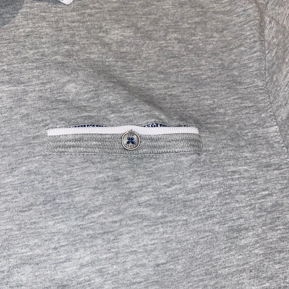 Ted Baker Light Grey Short Sleeve Polo Short Size 6 (XXL) Casual Comfort Classic - Picture 5 of 10